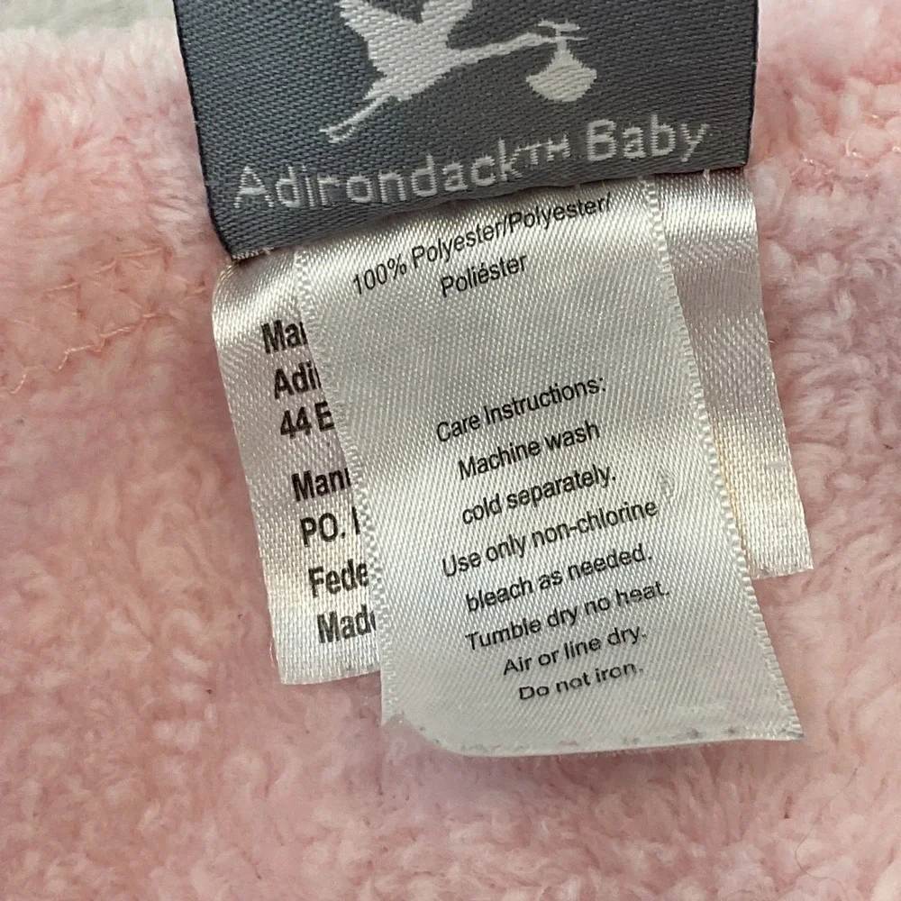 Adirondack Baby Pink Waffle Plush Sherpa Receiving Blanket 28x39 Soft Nursery